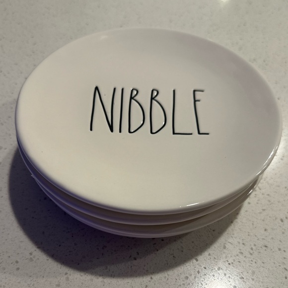 Rae Dunn Other - Set of 4 – Rae Dunn Artisan Collection “NIBBLE” Plates NEW